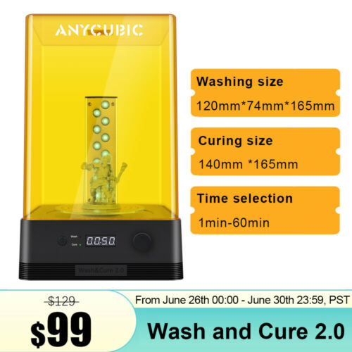 Anycubic Wash And Cure Machine 2.0 For Sla Lcd 3d Printer Photon S Led Indicator