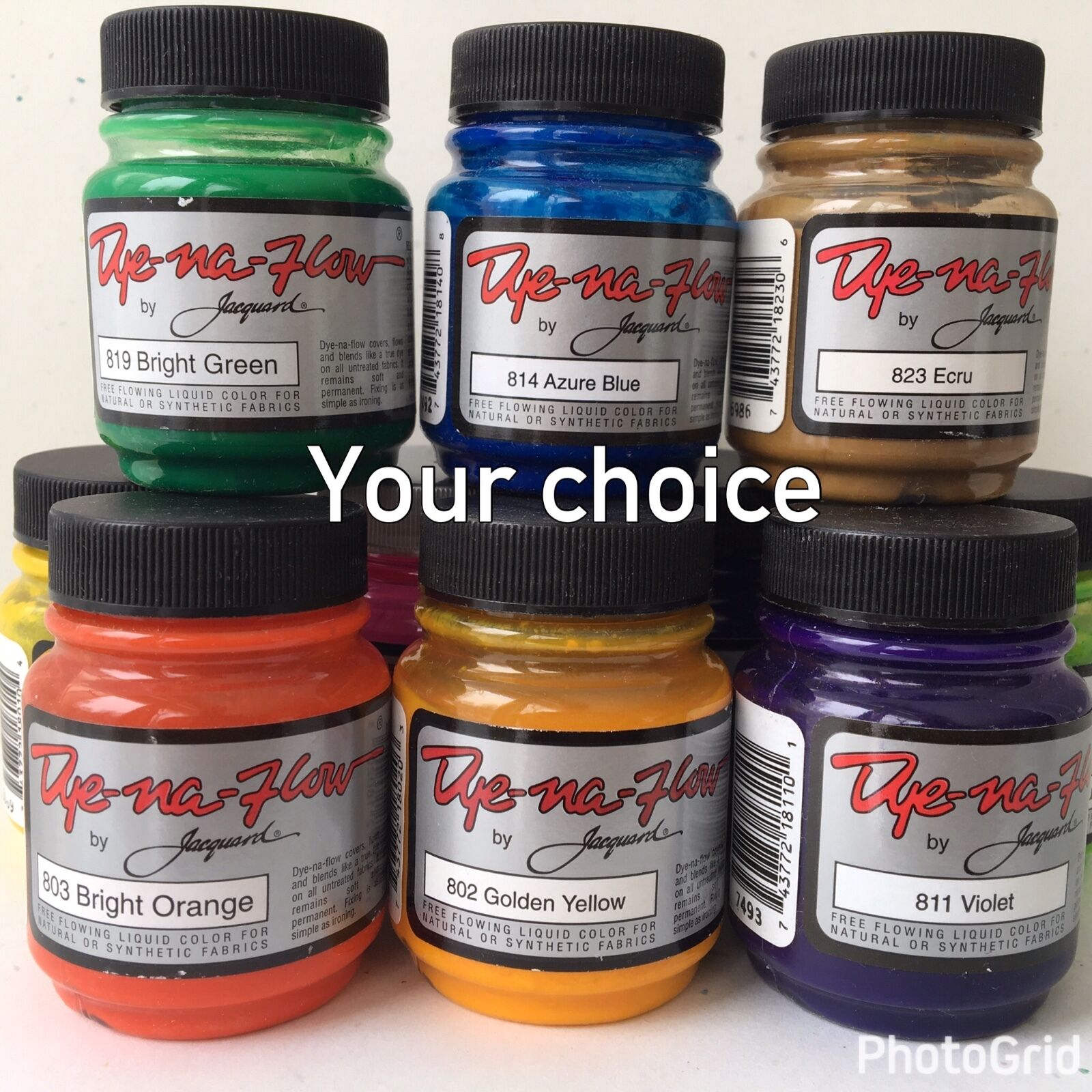 Jacquard Dye-na-flow Liquid Color For Fabrics 2.25 Fl. Oz.~ Your Color Choice