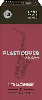 Rico Plasticover Alto Saxophone Reeds, Strength 1.5, 5-pack