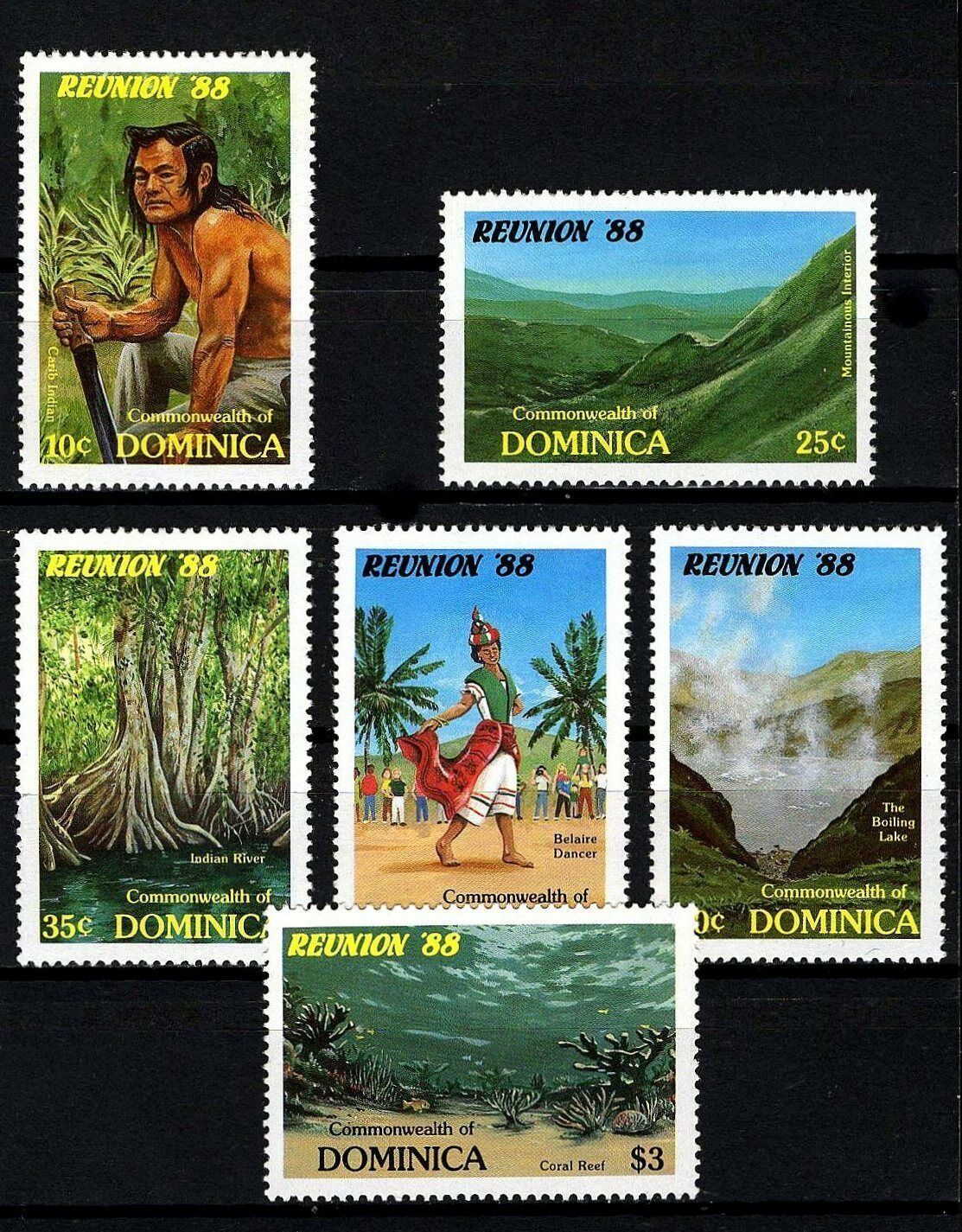 Dominica - 1988 - Reunion 88 - Tourism - Belaire Dancers - Reef + 6 X Mnh Set!