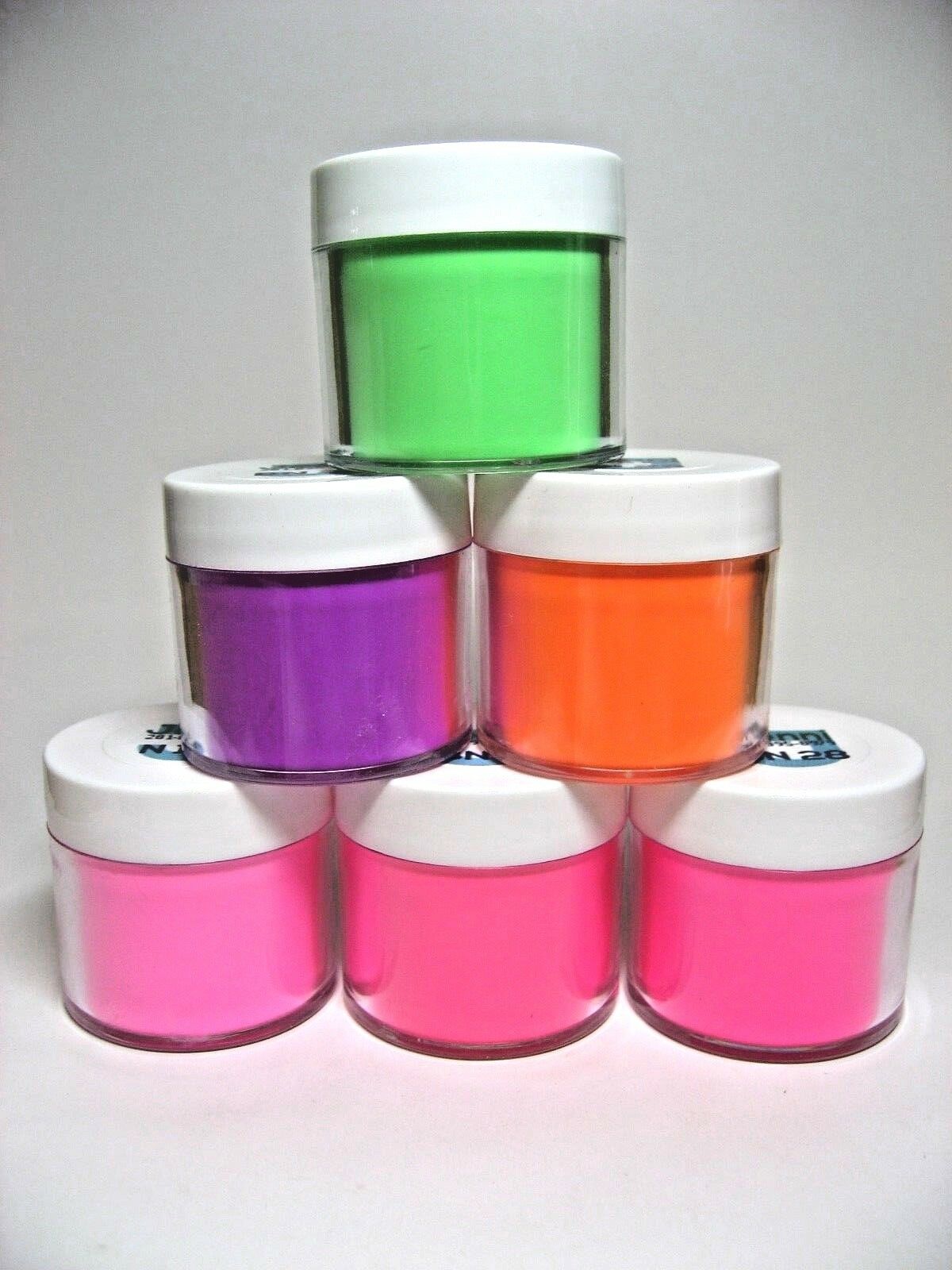 Jenni Color Acrylic Design Powder - Neon Colors & Glow In The Dark Colors - 1oz