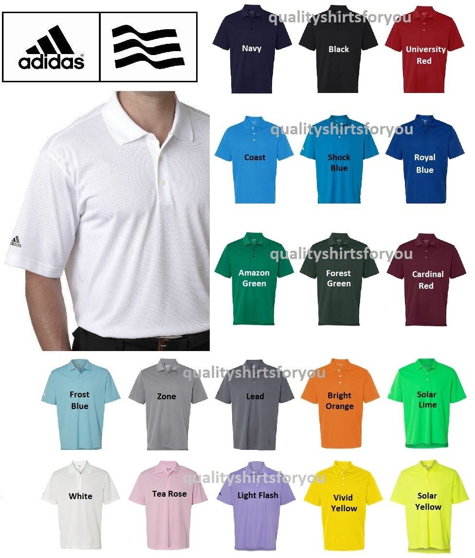 Adidas Mens Dri Wick Climalite Golf Polo Sport Shirts Size S-3xl New A130