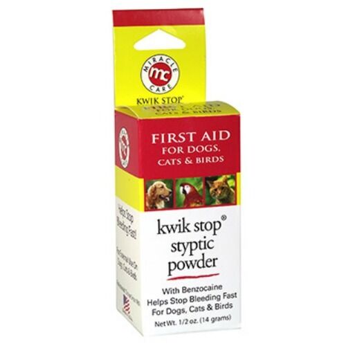Kwik Stop Styptic Powder Benzocaine Bleed Stop 14 Gram