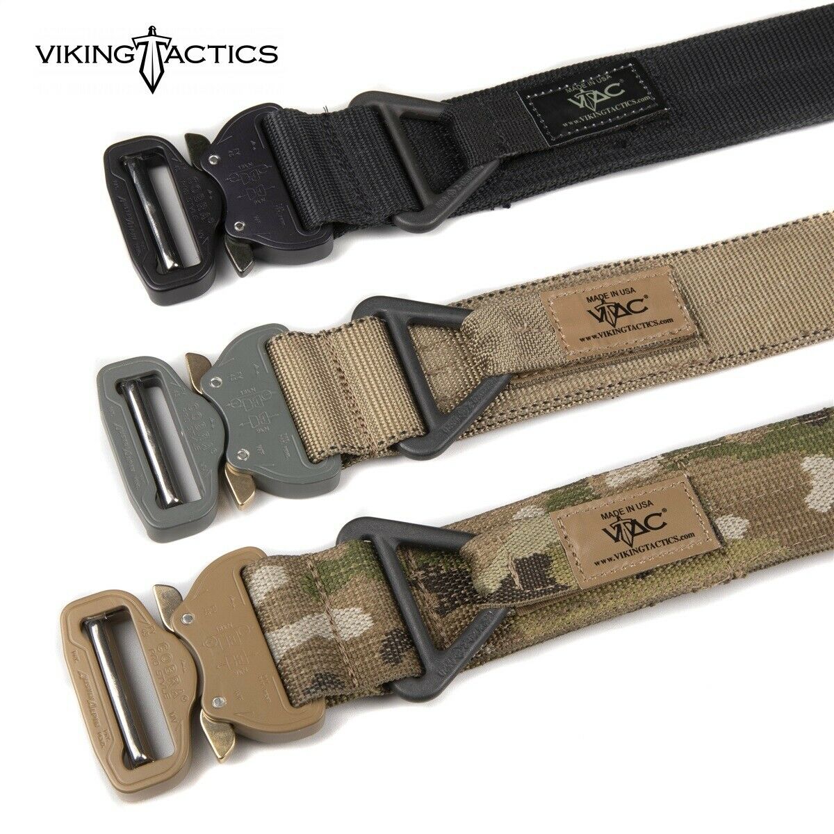 Viking Tactics Vtac 1.75 Inch Rigger's Belt-coyote & Black-choose Size & Color