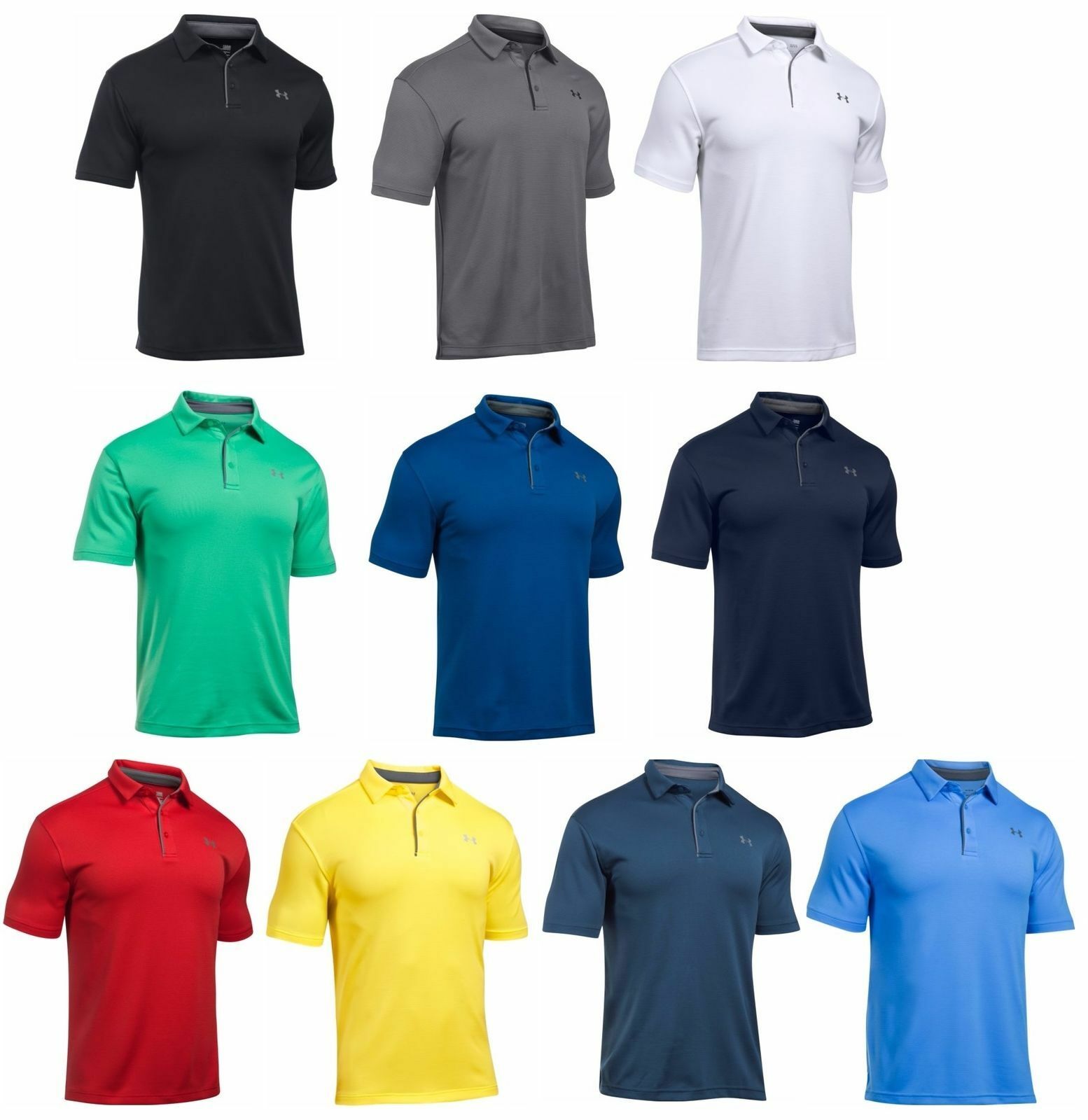 Under Armour Ua Tech Polo Mens Golf Shirt 1290140 - Choose Color & Size
